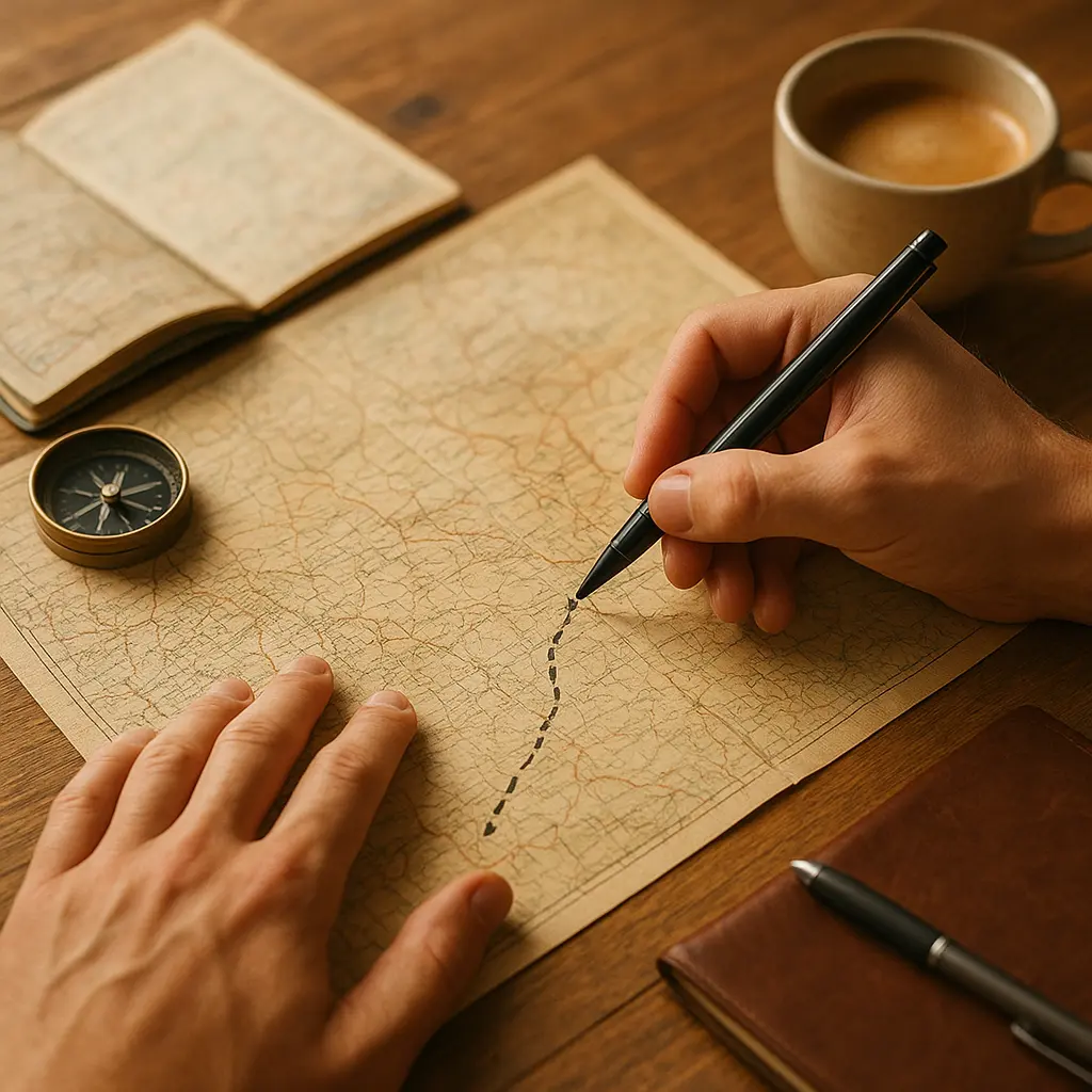 Routenplanung auf einer Karte